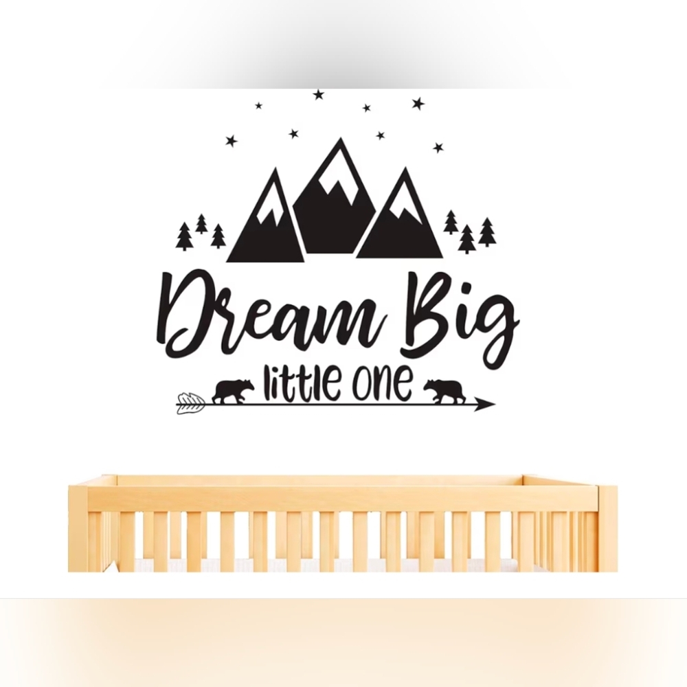 New Dream Big Little One Wall Decal - Black